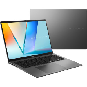 ASUS 16'' Vivobook S16 M3607GA, WUXGA OLED, Procesor AMD Ryzen™ AI 7 445 (8M Cache, up to 4.6 GHz), 32GB DDR5, 1TB SSD, AMD Radeon 840M, Win 11 Home, Matte Gray