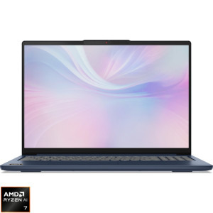 Laptop Lenovo 16 IdeaPad Slim 5 16AKP10, 2.8K OLED 120Hz, Procesor AMD Ryzen™ Al 7 350 (16M Cache, up to 5.00 GHz), 32GB DDR5, 1TB SSD, AMD Radeon 860M, No OS, Cosmic Blue