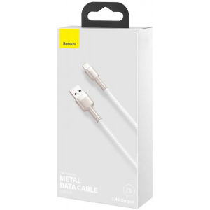Baseus Cafule Metal CALJK-A02, USB Male la Lightning Male, 1 m, White