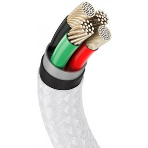 Baseus Cafule Metal CALJK-A02, USB Male la Lightning Male, 1 m, White