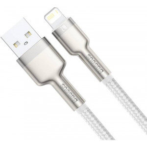 Baseus Cafule Metal CALJK-A02, USB Male la Lightning Male, 1 m, White