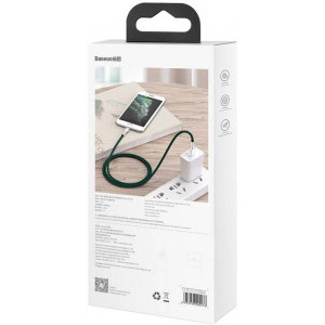 Baseus Cafule Metal, CALJK-A06, USB Male la Lightning Male, 1 m, Green