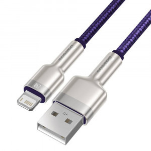Baseus Cafule Metal, CALJK-A05, USB Male la Lightning Male, 1 m, Purple