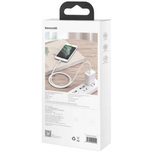 Baseus Cafule Metal CALJK-B02, USB Male la Lightning Male, 2 m, White