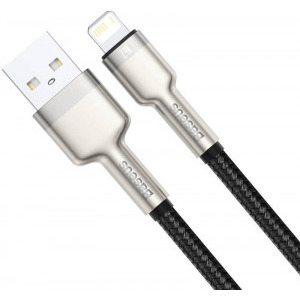 Baseus Cafule Metal CALJK-B01, USB Male la Lightning Male, 2 m, Black