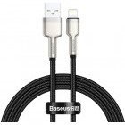 Cablu de date / adaptor Baseus Cafule Metal CALJK-B01, USB Male la Lightning Male, 2 m, Black