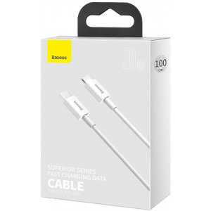Baseus Superior CATLYS-A02, USB-C Male la Lightning Male, 1 m, White