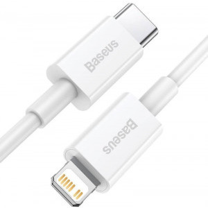 Baseus Superior CATLYS-C02, USB-C Male la Lightning Male, 2 m, White