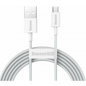 Cablu de date / adaptor Baseus Superior CAMYS-02, USB Male la microUSB Male, 1 m, White