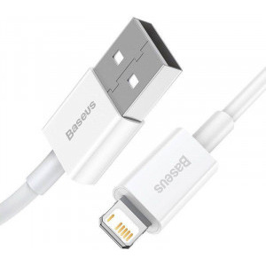 Baseus Superior CALYS-A02, USB Male la Lightning Male, 1 m, White