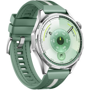 Huawei Watch GT 6, 46mm, Steel Stainless Steel, curea Green Woven