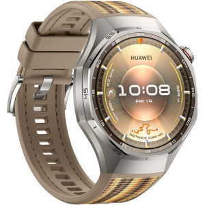 Huawei Watch GT 6 Pro, 46mm, Titanium Alloy, curea Brown Woven