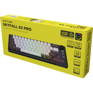 HATOR Skyfall 65 Pro RGB Black/White Aurum Vanila Silent Linear Switch Mecanica
