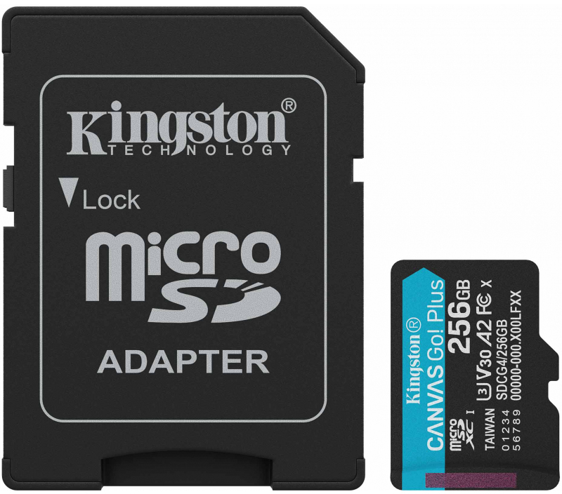 Card memorie Kingston microSDXC Canvas Go Plus Gen4 Class 10 UHS-I A2 256GB + Adaptor