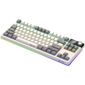 LORGAR KBP70TKLW Pro TKL RGB Toxic Purple Linear Switch Beige Mecanica