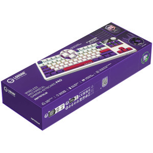 LORGAR KBP70TKLW Pro TKL RGB Toxic Purple Linear Switch White Mecanica