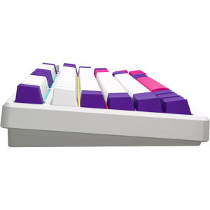 LORGAR KBP7075W Pro TKL RGB Toxic Purple Linear Switch White Mecanica