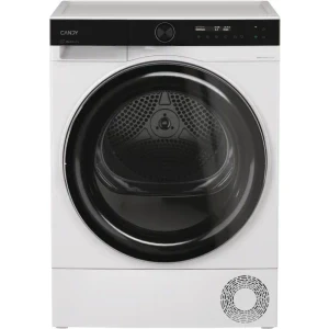Uscator de rufe Candy BS H9N2B-S, Pompa de caldura, 9 kg, Clasa D, Easy Iron Plus, hOn, Alb