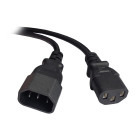 Cablu componente Spacer Power cable 6A IEC320/C14 - IEC320/13 1.8m, Negru