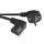 Cablu componente Spacer Power cable 10A Shucko - IEC320/C13 (conector 90 grade) 1.8m, Negru