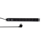 Priza/prelungitor Logilink 8x IEC, 2m, Black
