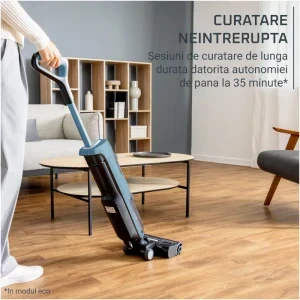 Rowenta X-Clean 2 GZ2271E0, vertical cu mop, 120W, 0.44L, Albastru/Negru