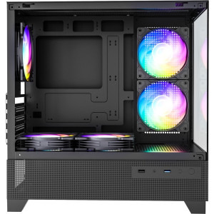 Gaming BALAUR Plus Advanced Edition, AMD Ryzen 5 5600 3.5GHz, 32GB DDR4, 500GB SSD, RX 9060 XT 16GB GDDR6, Iluminare RGB