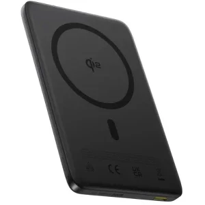 Baterie externa Baseus PicoGo AM41 Ultra-Slim Magnetic, 10000 mAh, 1x USB-C, 27 W, Qi2, Black