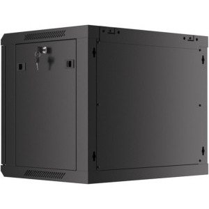 Lanberg WF01-6409-10B 9U, Wall mount, 600 x 450, Glass door, Negru