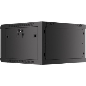 Lanberg WF01-6606-10B 6U, Wall mount, 600 x 600, Glass door, Negru