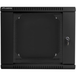 Lanberg WF02-6609-10B 9U, Wall mount, 600 x 600, Temper glass door, Negru