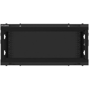 Lanberg WF01-6404-10B 4U, Wall mount, 600 x 450, Glass door, Negru