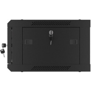 Lanberg WF01-6404-10B 4U, Wall mount, 600 x 450, Glass door, Negru