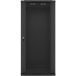 Lanberg WF01-6627-10B 27U, Wall mount, 600 x 600, Glass door, Negru