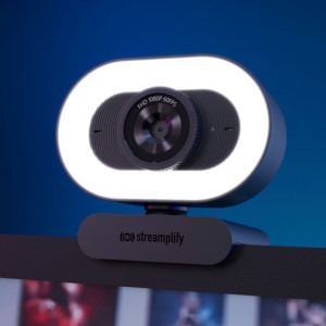 streamplify Cam Plus, Full HD, FOV 80, Ring light, Black