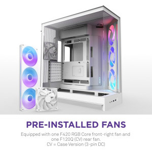 NZXT H9 Flow RGB, White