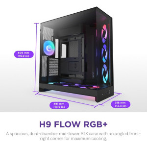 NZXT H9 Flow RGB+, Black