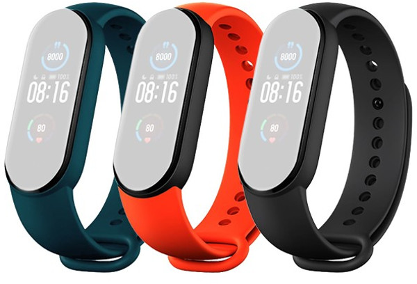 Xiaomi Curea 3-pack, Teal, Black, Orange pentru Mi Band 5