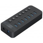 Hub USB Orico CT2U3-7AB USB 3.0 Black
