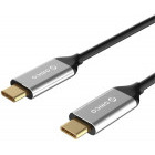 Cablu de date / adaptor Orico CCU10, USB-C Male la USB-C Male, 1 m, Black