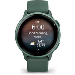 Garmin Vivoactive 6, GPS 42mm Green, curea Jaspers Green