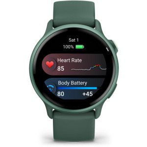 Garmin Vivoactive 6, GPS 42mm Green, curea Jaspers Green