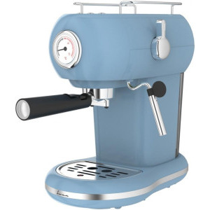 Espressor de cafea Fram manual FEM-D15RBL, 1100W, 15bar, 1.2L, Albastru