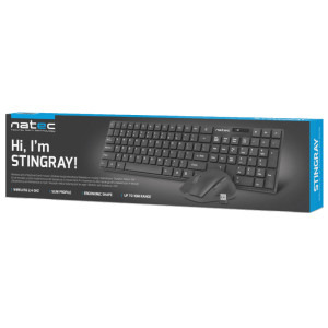 Natec Desktop NZB-1440 Stingray Wirelesss US Layout Black