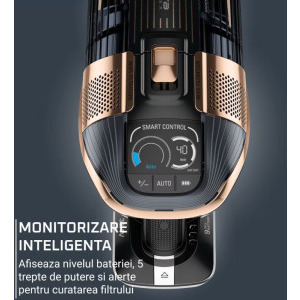 Rowenta X-Force Flex 15.60 RH99G3WO, vertical cu mop, 380W, 0.65L, Negru