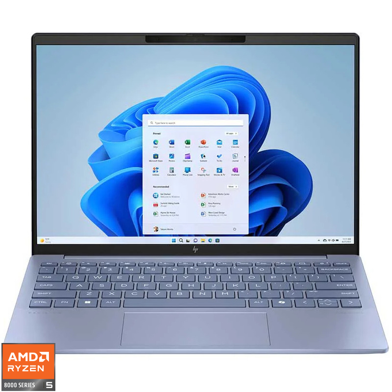 Laptop HP 13.3'' Pavilion Aero 13-bg0037nn, WQXGA IPS, Procesor AMD Ryzen™ 5 8640U (16M Cache, up to 4.9 GHz), 16GB LPDDR5X, 1TB SSD, AMD Radeon 760M, Win 11 Home, Sky Blue