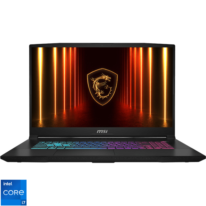 Laptop MSI Gaming 17.3'' Katana 17 HX B14WFK, QHD 240Hz, Procesor Intel® Core™ i7 14650HX (30M Cache, up to 5.20 GHz), 16GB DDR5, 1TB SSD, GeForce RTX 5060 8GB, Free DOS, Black