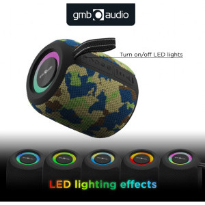 Gembird Boxa portabila TWS BT LED Camo