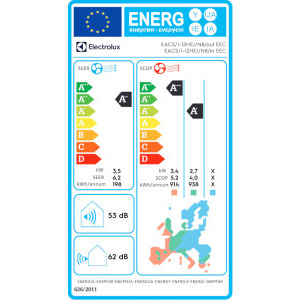 Electrolux EACS/I-12HEJ, 12000 BTU, A++/A+, Wi-Fi, Inverter, Silver Ion, Cold Plasma