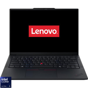 Laptop Lenovo 14 ThinkPad E14 Gen 7, WUXGA IPS, Procesor Intel® Core™ Ultra 5 225U (12M Cache, up to 4.80 GHz), 8GB DDR5, 256GB SSD, Intel Graphics, No OS, Black